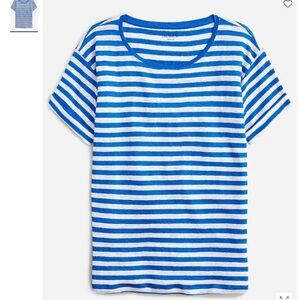 J. Crew Blue and White Striped Blouse